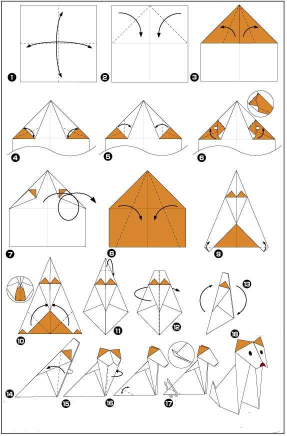 Оригами собака: 105 фото основных этапов создания стильной и красивой игрушки