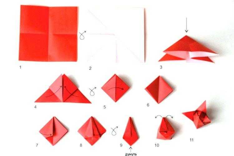 Как сделать оригами в виде собаки?