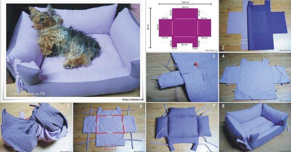 Как сделать лежак для собак своими руками: выкройки, фото