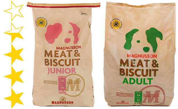 Magnusson meat & biscuit adult dog - рейтинг, обзор корма, сравнение и анализ magnusson meat & biscuit adult dog, состав и описание корма, плюсы и минусы magnusson meat & biscuit adult dog, отзывы о корме, характеристика и дозировка