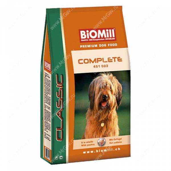 Корм biomill (биомилл) для собак